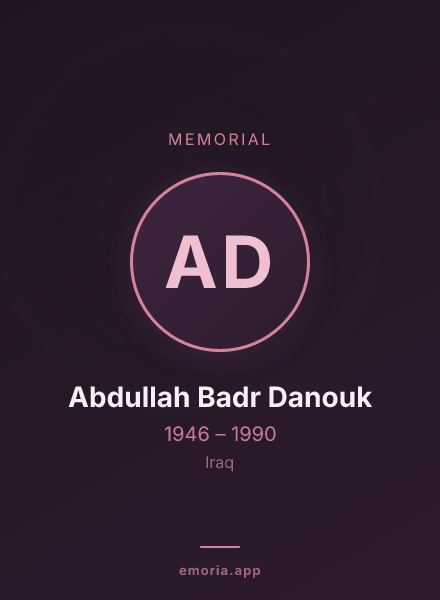 Memorial portrait of Abdullah Badr Danouk