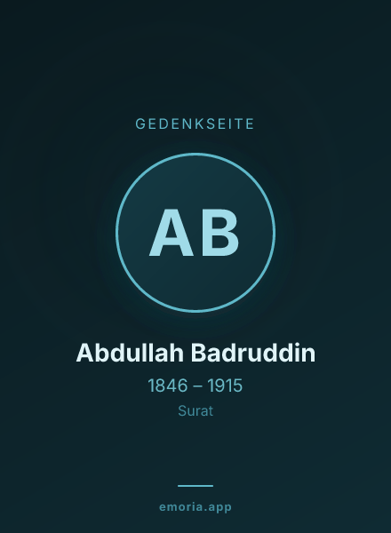 Gedenkportrait von Abdullah Badruddin