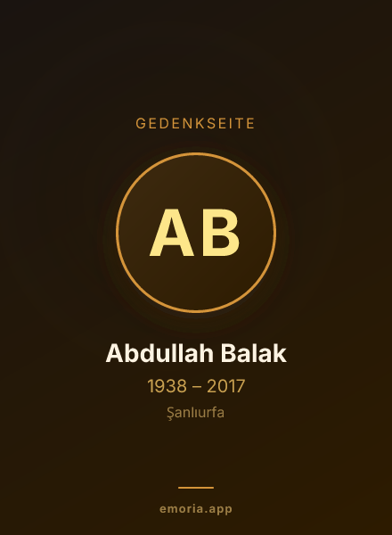 Gedenkportrait von Abdullah Balak