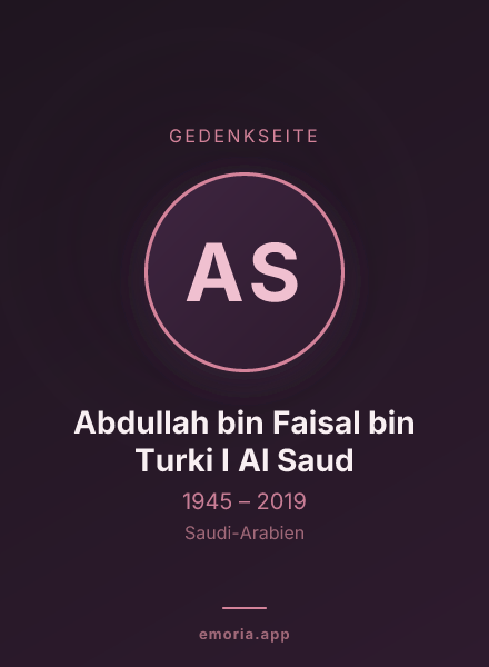 Gedenkportrait von Abdullah bin Faisal bin Turki I Al Saud
