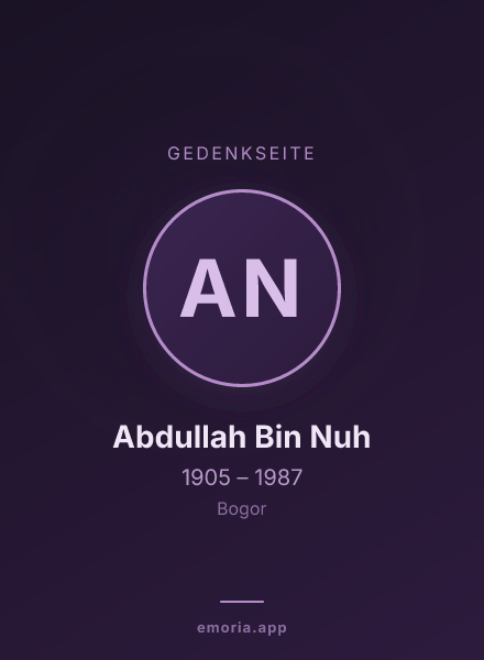 Gedenkportrait von Abdullah Bin Nuh