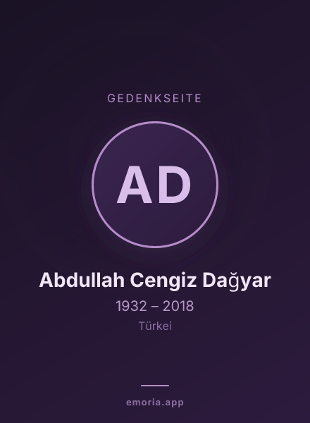 Gedenkportrait von Abdullah Cengiz Dağyar