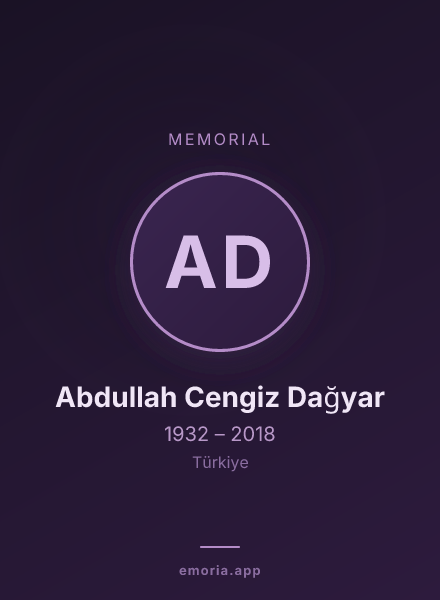 Memorial portrait of Abdullah Cengiz Dağyar