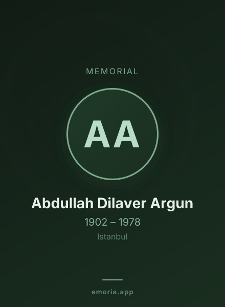 Memorial portrait of Abdullah Dilaver Argun