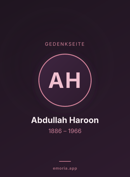 Gedenkportrait von Abdullah Haroon