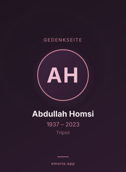 Gedenkportrait von Abdullah Homsi