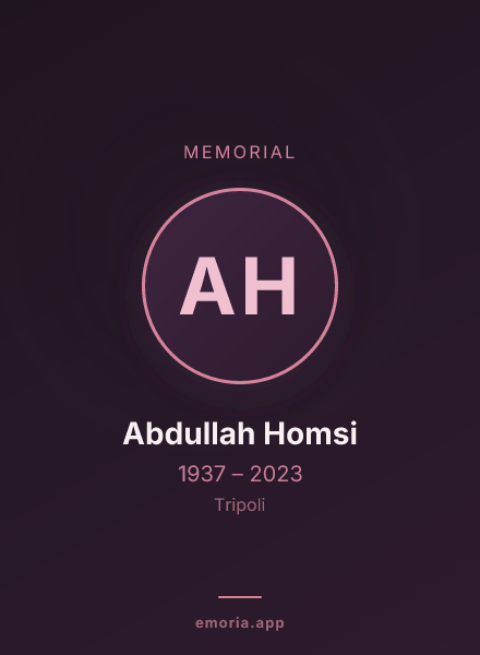 Memorial portrait of Abdullah Homsi