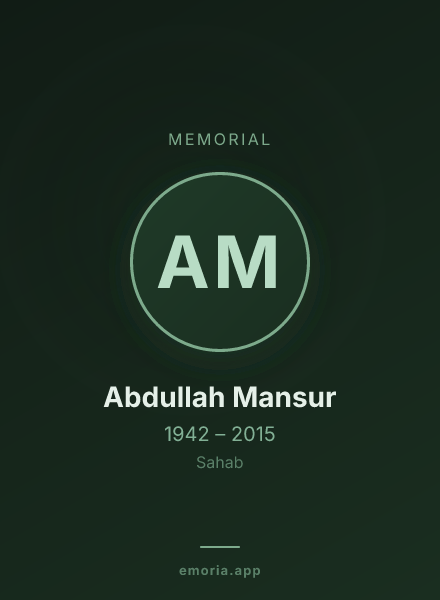 Memorial portrait of Abdullah Mansur