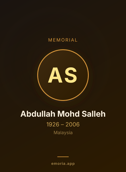 Memorial portrait of Abdullah Mohd Salleh