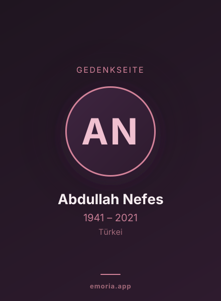 Gedenkportrait von Abdullah Nefes
