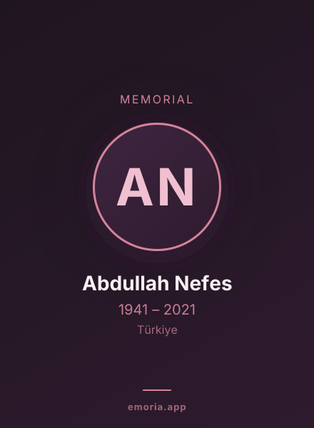 Memorial portrait of Abdullah Nefes