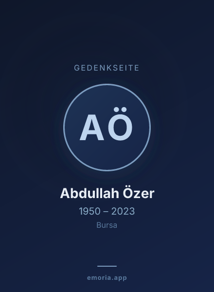 Gedenkportrait von Abdullah Özer