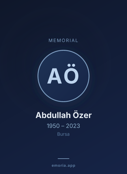 Memorial portrait of Abdullah Özer