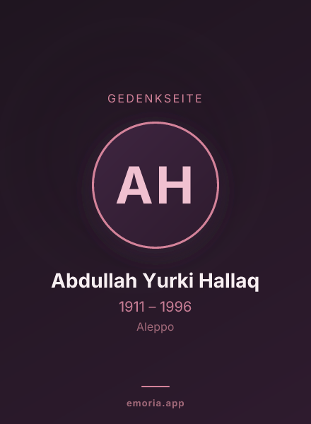 Gedenkportrait von Abdullah Yurki Hallaq
