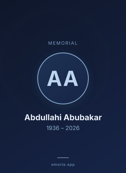 Memorial portrait of Abdullahi Abubakar
