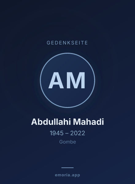 Gedenkportrait von Abdullahi Mahadi
