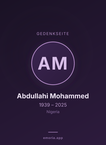 Gedenkportrait von Abdullahi Mohammed