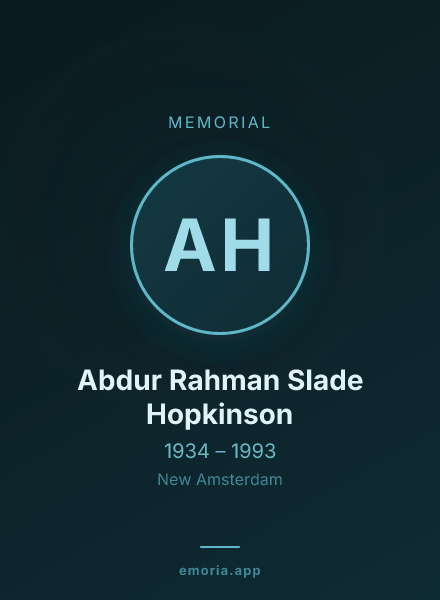 Memorial portrait of Abdur Rahman Slade Hopkinson
