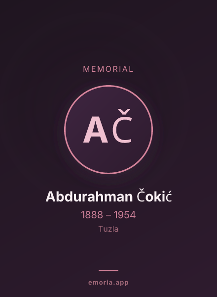 Memorial portrait of Abdurahman Čokić