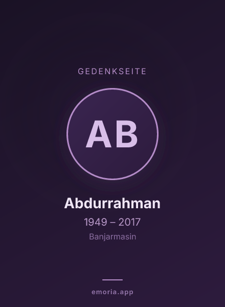 Gedenkportrait von Abdurrahman