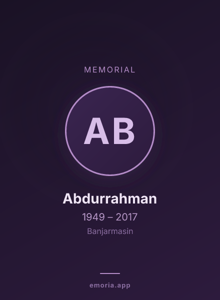 Memorial portrait of Abdurrahman