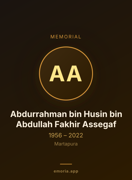 Memorial portrait of Abdurrahman bin Husin bin Abdullah Fakhir Assegaf