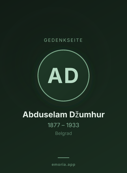 Gedenkportrait von Abduselam Džumhur