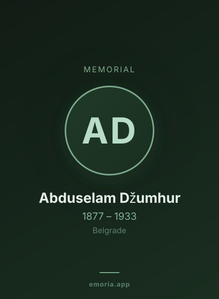 Memorial portrait of Abduselam Džumhur