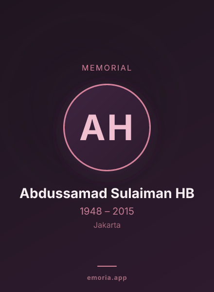 Memorial portrait of Abdussamad Sulaiman HB