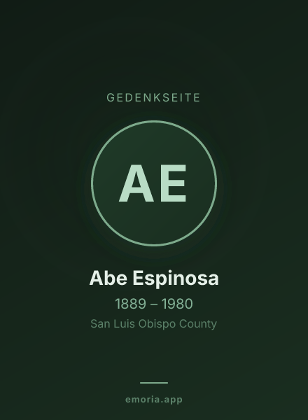 Gedenkportrait von Abe Espinosa