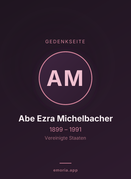 Gedenkportrait von Abe Ezra Michelbacher