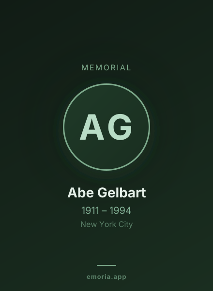 Memorial portrait of Abe Gelbart