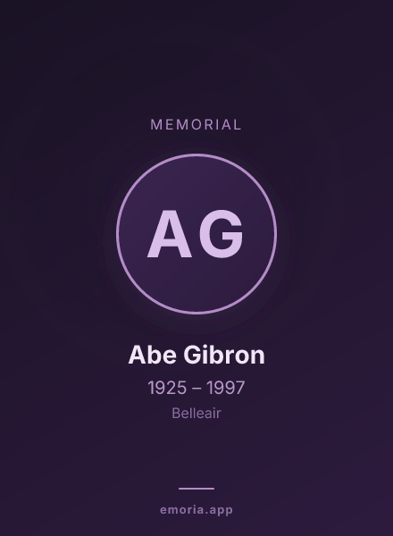 Memorial portrait of Abe Gibron