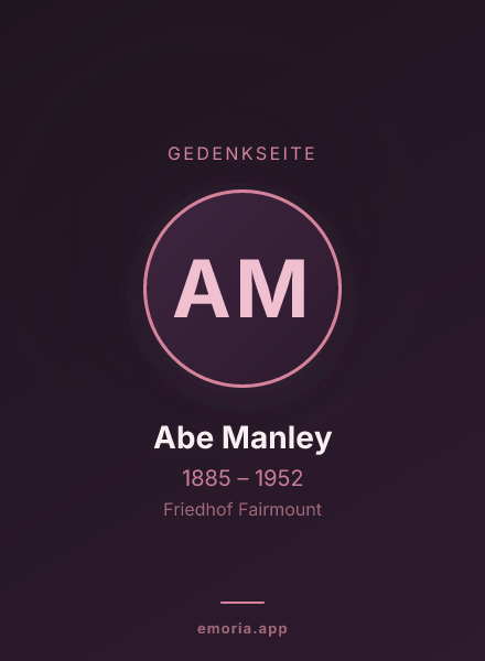 Gedenkportrait von Abe Manley