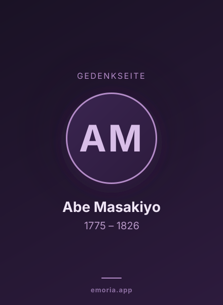 Gedenkportrait von Abe Masakiyo