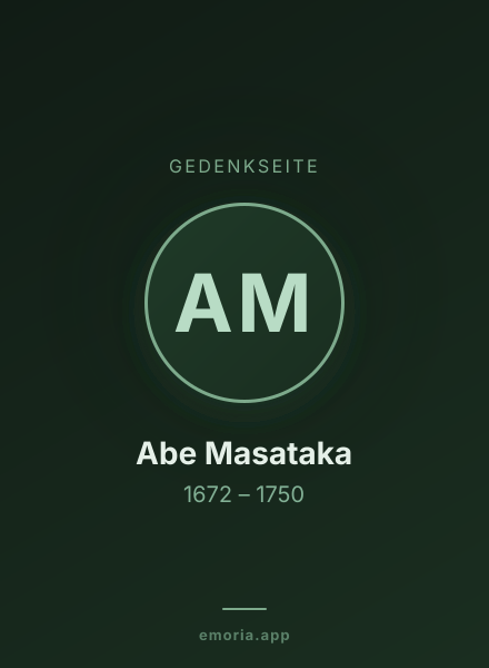 Gedenkportrait von Abe Masataka
