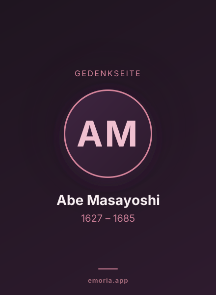 Gedenkportrait von Abe Masayoshi