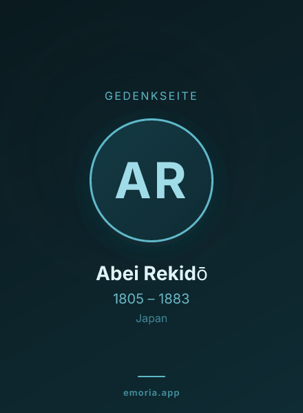 Gedenkportrait von Abei Rekidō