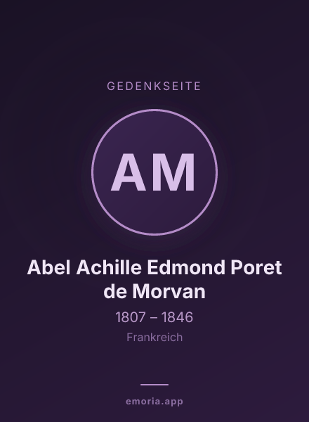 Gedenkportrait von Abel Achille Edmond Poret de Morvan