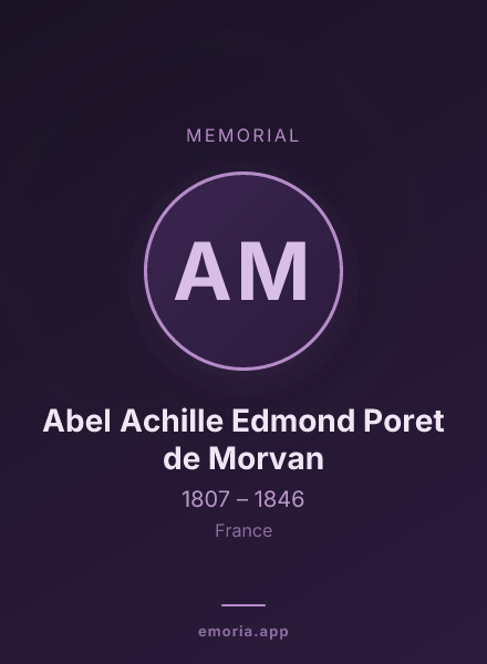 Memorial portrait of Abel Achille Edmond Poret de Morvan