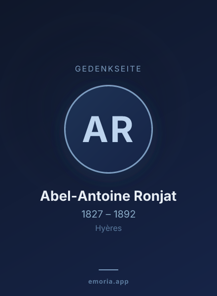 Gedenkportrait von Abel-Antoine Ronjat