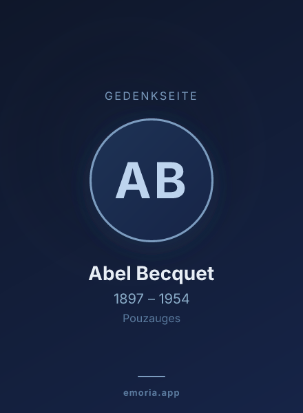 Gedenkportrait von Abel Becquet