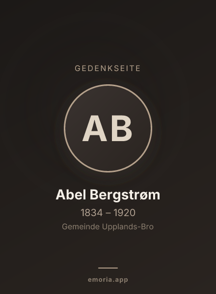 Gedenkportrait von Abel Bergstrøm