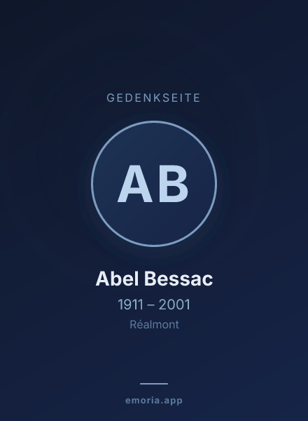 Gedenkportrait von Abel Bessac