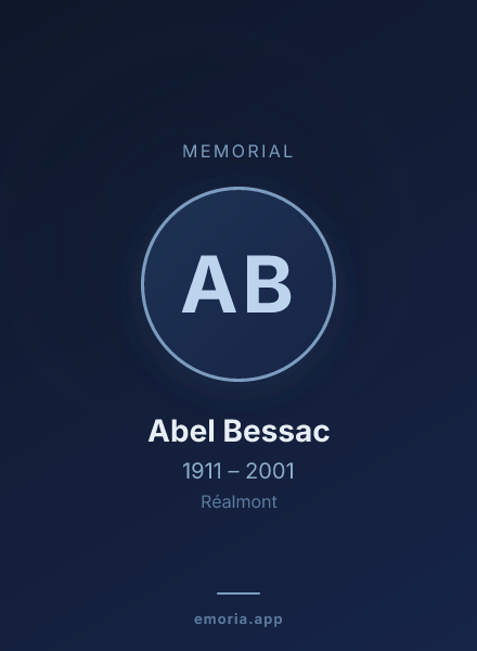 Memorial portrait of Abel Bessac