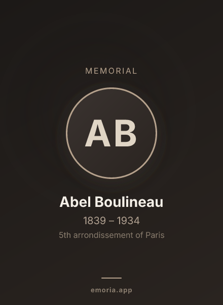 Memorial portrait of Abel Boulineau