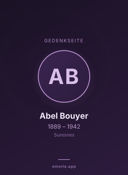 Gedenkportrait von Abel Bouyer