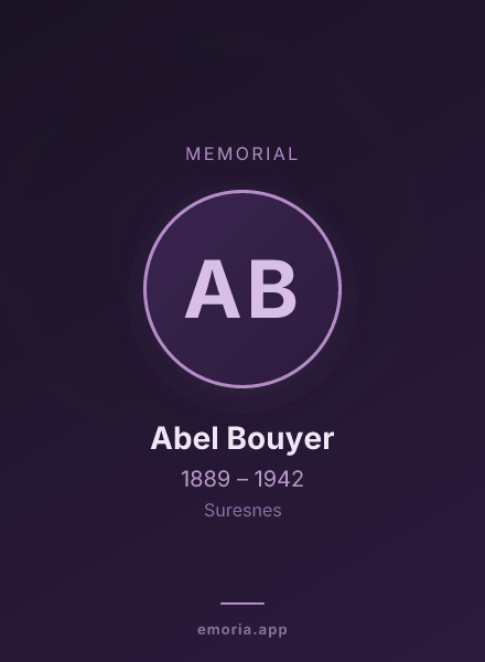 Memorial portrait of Abel Bouyer