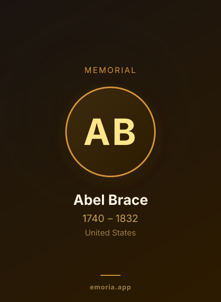 Memorial portrait of Abel Brace