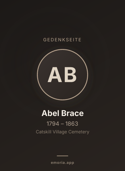 Gedenkportrait von Abel Brace